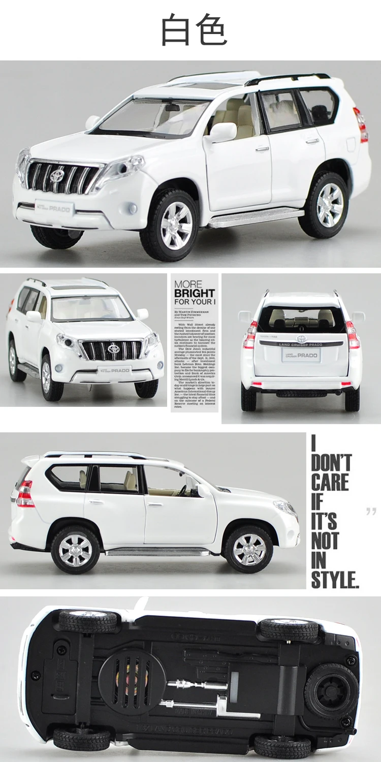 Высокая симуляция суперкар, 1:32 Масштаб сплава Вытяните назад Toyota overbearing Prado suv автомобили, коллекция металлические модельные игрушки