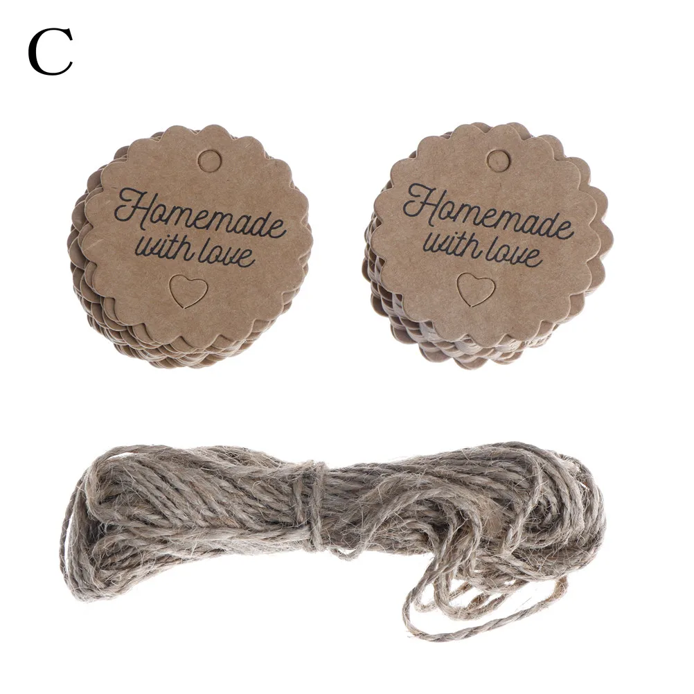 100 шт./лот этикетки для одежды милые бумажные бирки веревка бумажная бирка карт