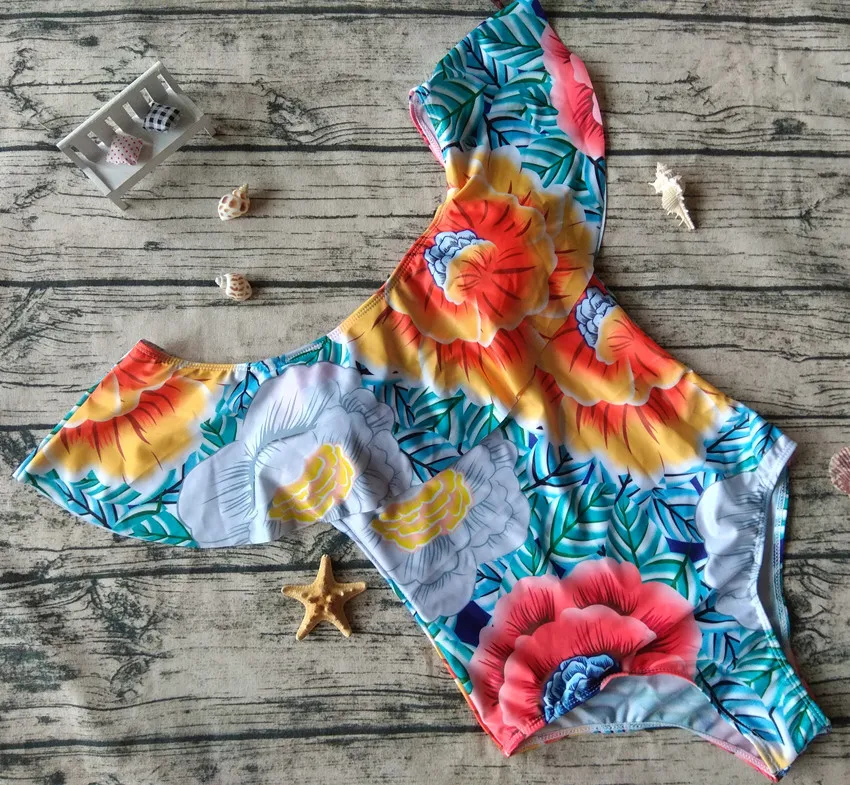 Женский купальник Одноцветный с открытыми плечами оборками XL 2019|swimwear swimming|xl womenxl