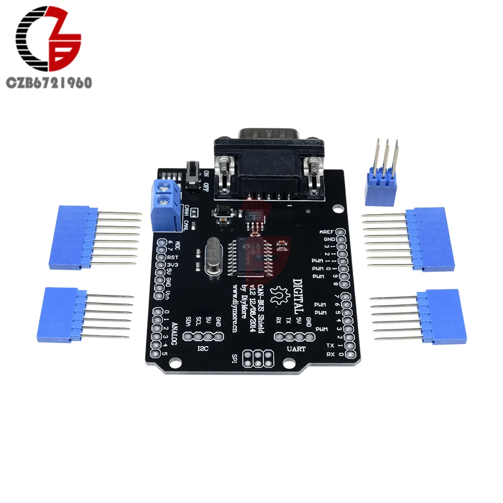 Плата защиты шины CAN MCP2515 5 12 В постоянного тока интерфейс SPI 9 контактов