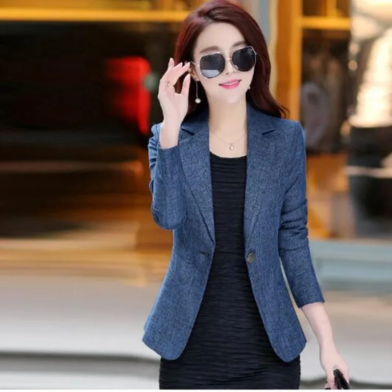 2018 весна осень новый тонкий женский маленький костюм с длинным рукавом