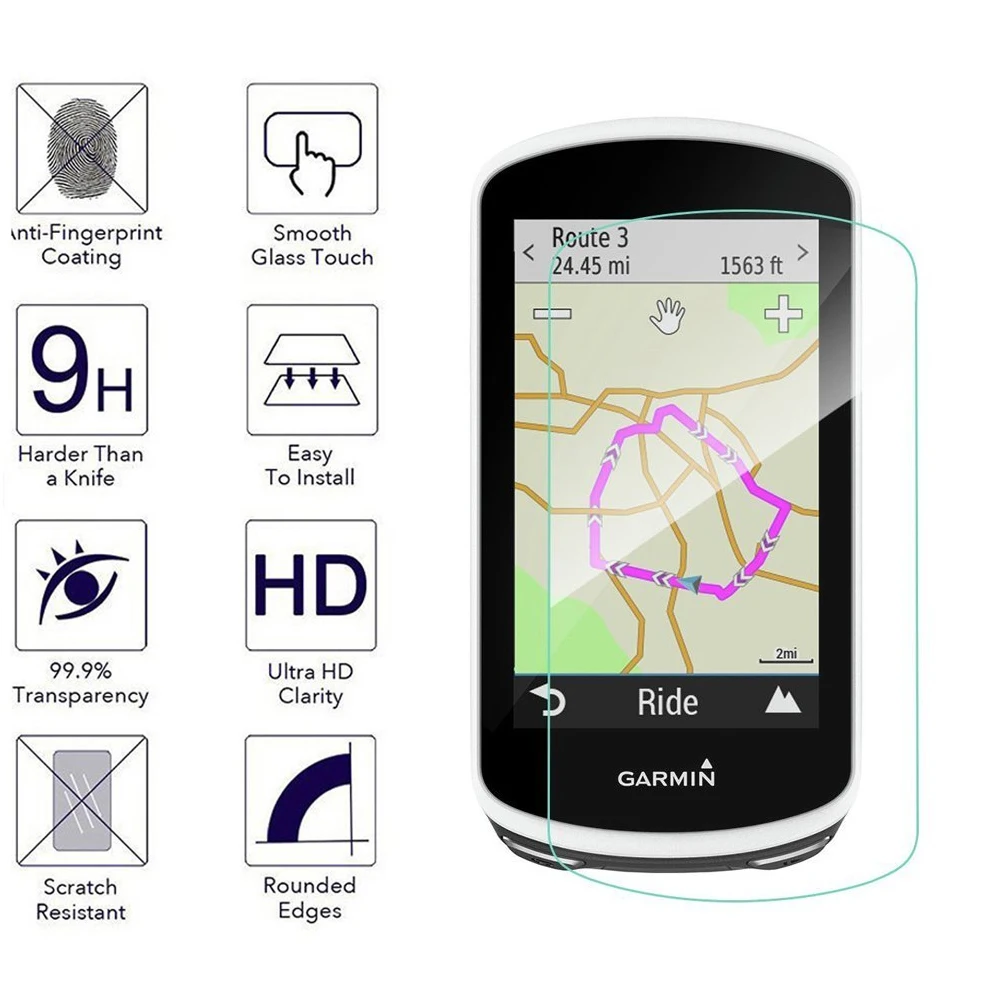 Screen Protector For Garmin Edge 1030 9H Tempered Real Glass Shield Film GPS Accessories | Компьютеры и офис