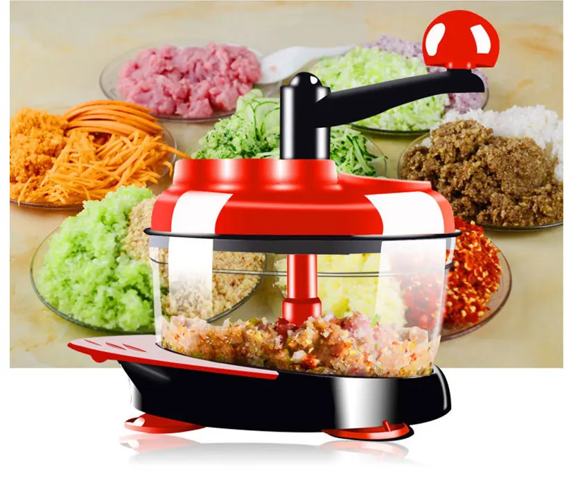 500ml-1.5L большой емкости Многофункциональный кухонный Ручной Кухонный кухонный комбайн Мясорубка измельчитель овощей измельчитель резак яйцо блендер