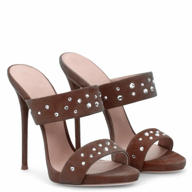 

SHOFOO shoes,Beautiful fashion, suede,About 12 cm high-heeled sandals, women's sandals, banquet shoes. SIZE: 34-45