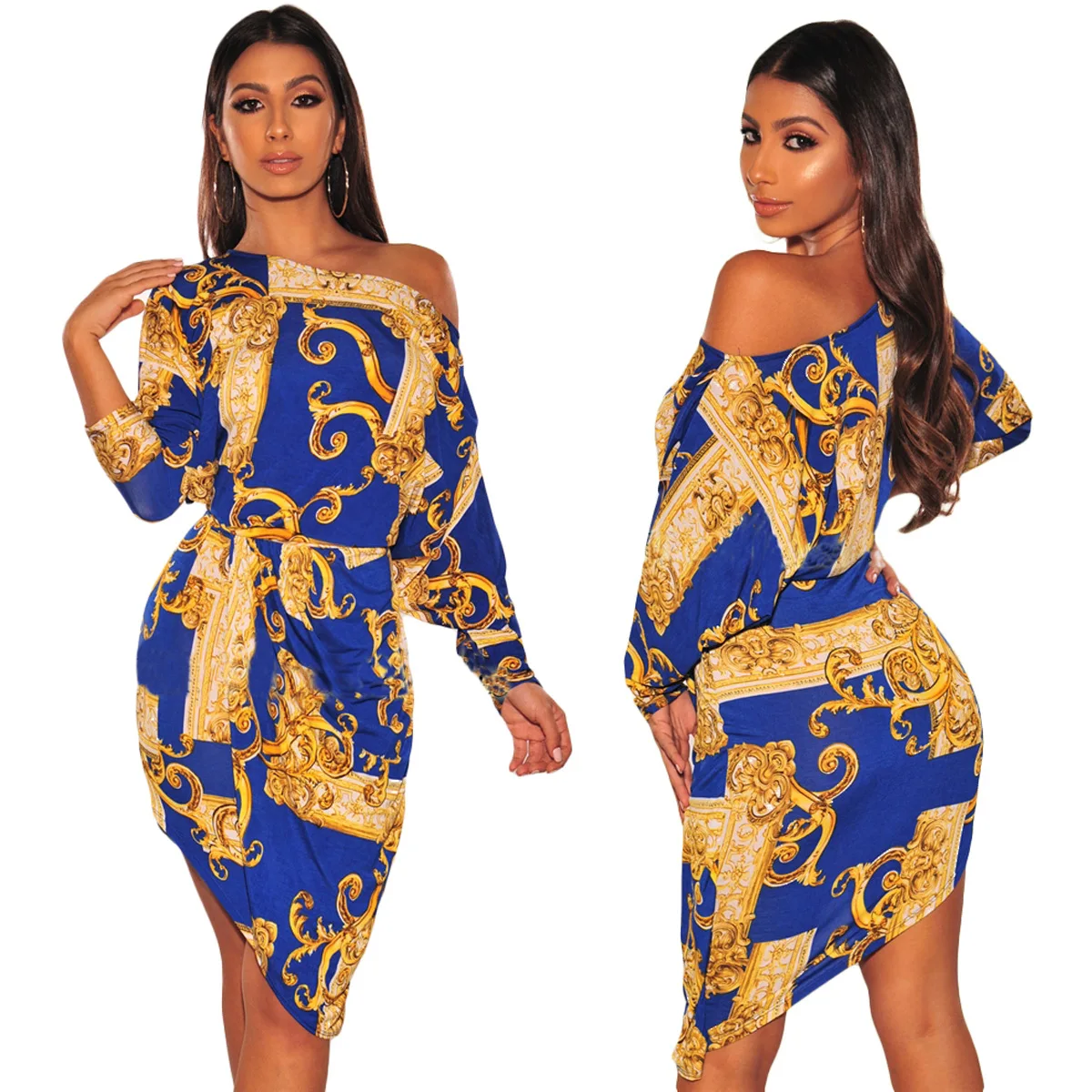 Африканская Женская мода в африканском стиле сексуальная с длинным рукавом