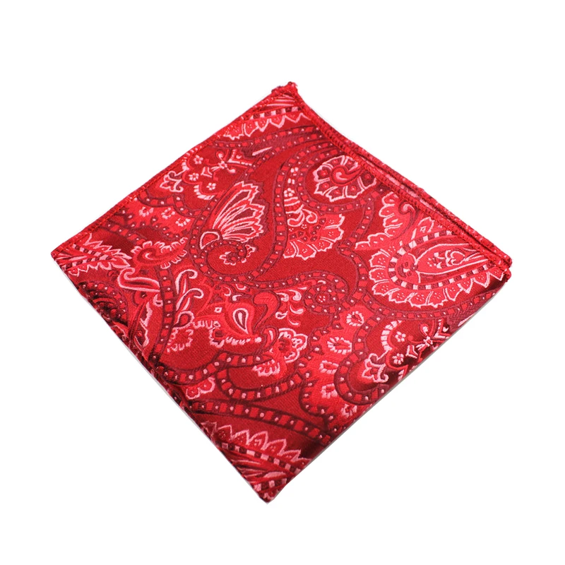 Клетчатые шелковые тканые носовые платки с узором пейсли Hanky мужской деловой