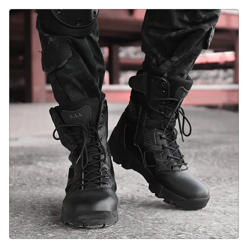 High Quality Brand Military Leather Boots Special Force Tactical Desert Combat Men's Boots Outdoor Shoes Ankle Boots