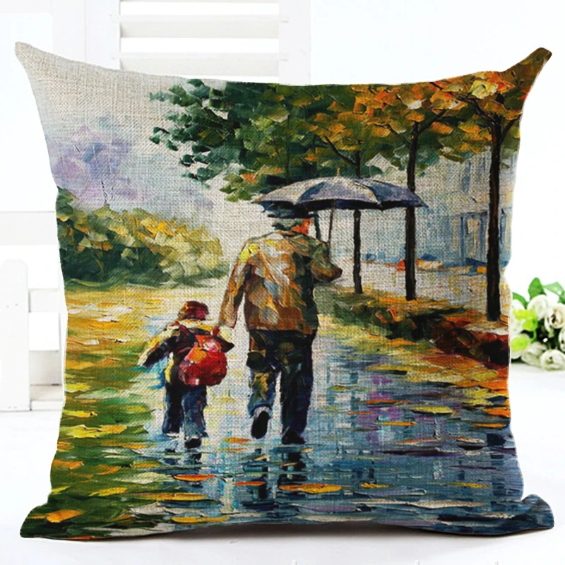 2018 Высокое качество Ретро картина маслом наволочка украшение для дома стул Almofadas