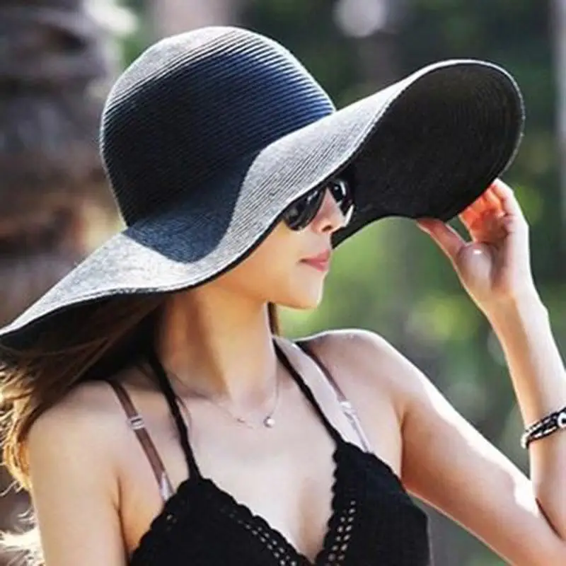 2015 летняя Женская Складная широкополая шляпа с широкими полями пляжная