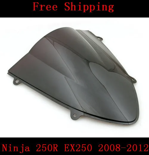 Ветровое стекло черного цвета для мотоцикла Kawasaki Ninja 250 EX250 EX 2008 2012|windshield windscreen|bubble