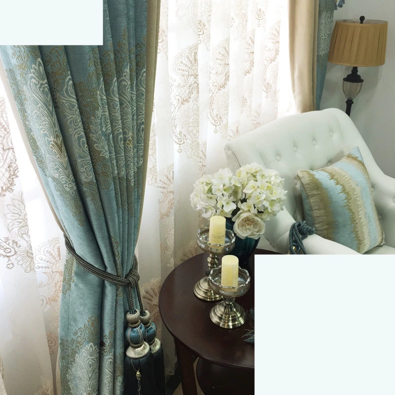 Пользовательские шторы Роскошные легкие простые элегантные высококачественные