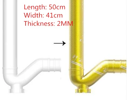 50x41x0.2cm 47X100 см высокая плотность звукоизоляция хлопок теплоотвод алюминиевая фольга Звукопоглощающая пена для защиты крышки дренажной трубы - Цвет: 50x41x0.2cm