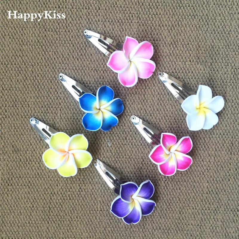 HappyKiss 1 шт. Гавайский цветок brida украшения для волос ленты гавайский Плюмерия