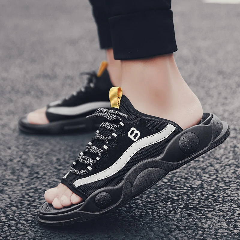 2019 летние тапочки мужские повседневные модные сандалии легкие удобные дышащие