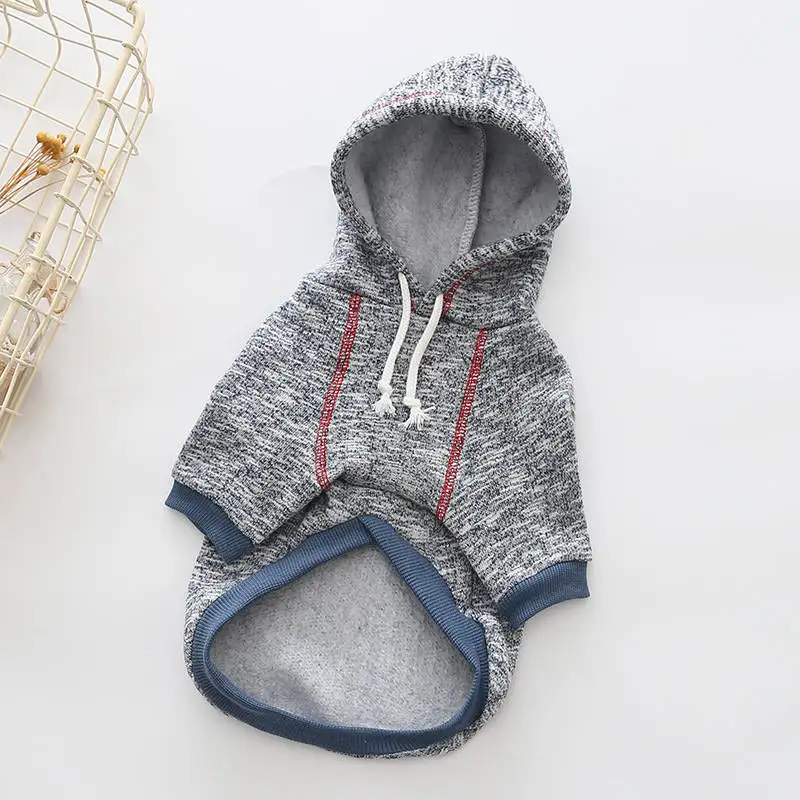[MPK Store] новые дизайнерские толстовки для собак в 2 цветах, французская одежда для бульдога - Цвет: Серый