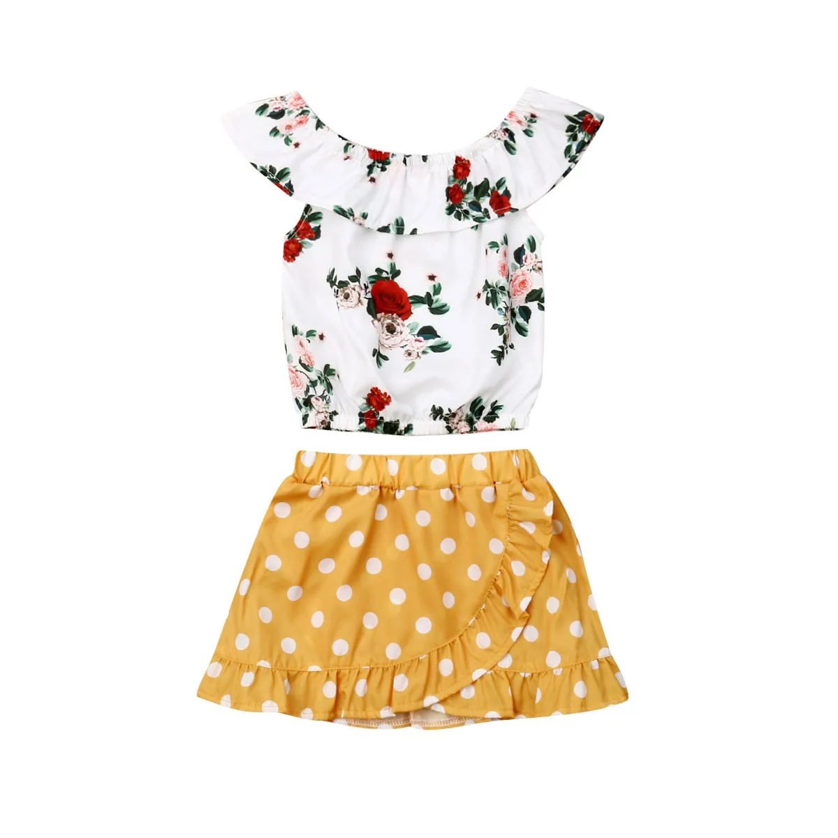 Комплекты детской одежды из 2 предметов для маленьких девочек От 1 до 5 лет топы с