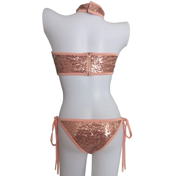 Новый дизайн бикини с блестками 2018 купальный костюм женский сексуальный