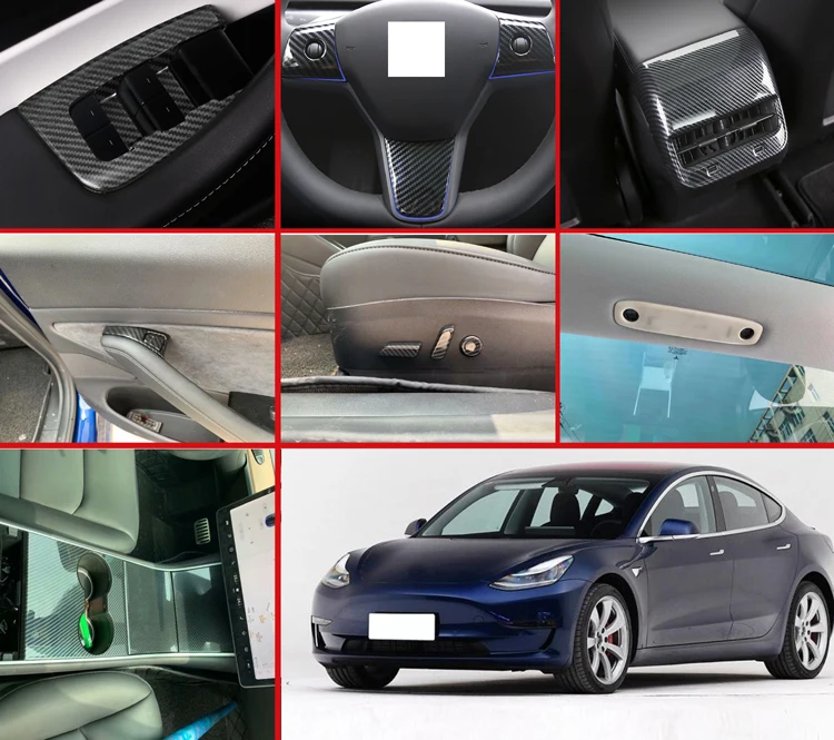 Аксессуары для автомобиля Tesla Model 3 2017 2018 2019 внутренняя обивка полная комплектация