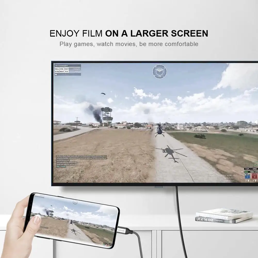 QGeeM USB к HDMI кабель для iPhone 8X7 6 Plus iPad ТВ Android телефонов к MHL адаптер 1080P конвертер для iPhone HDMI кабель