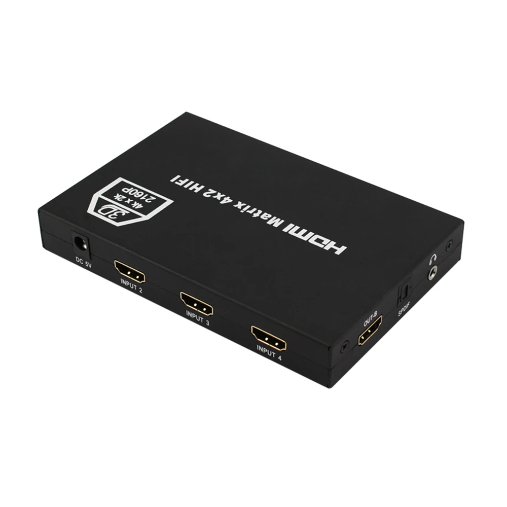 HDMI матрица переключатель четыре в два выхода HD видео сплиттер 4X2 поддержка 4k * 2k