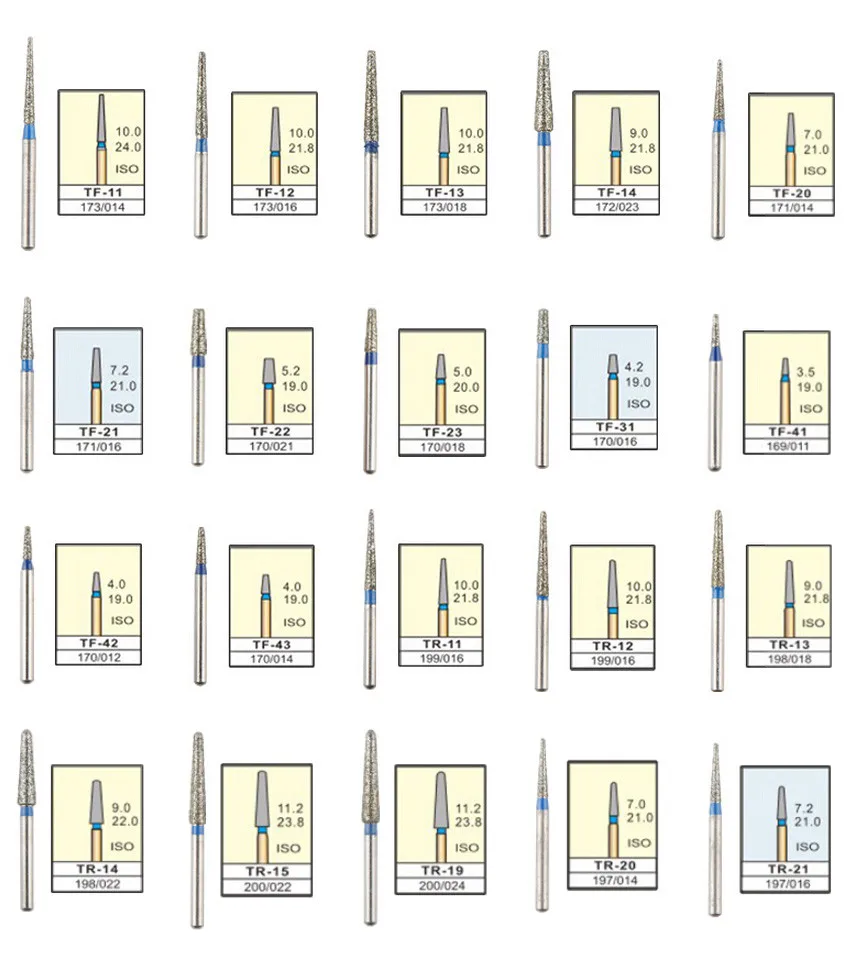 150 шт. пневматические стоматологические Буры Стоматологические алмазные буры kavo