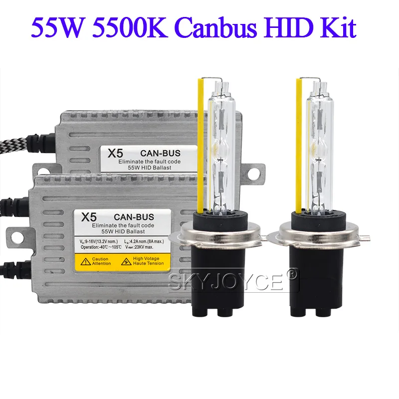 SKYJOYCE 55 W Xenon H7 Canbus HID комплект ДЛТ X5 55 W Canbus балласт ксенона H1 H11 H7 HB3 HB4 9012 D2H 5500 K фар автомобиля лампа комплект