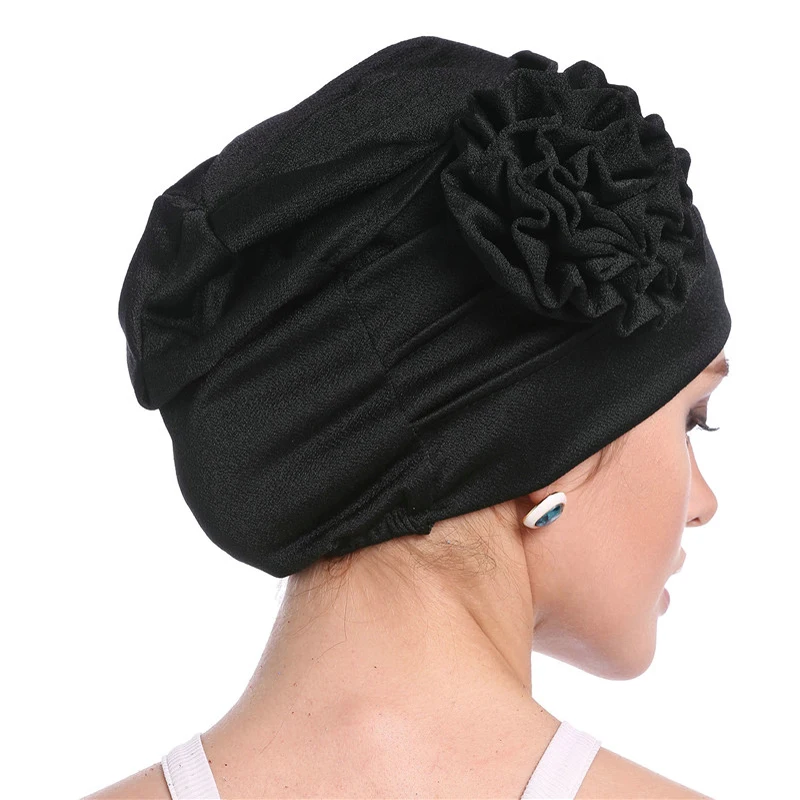 Подарок для мусульманских женщин головной убор шапки мягкий эластичный цветок