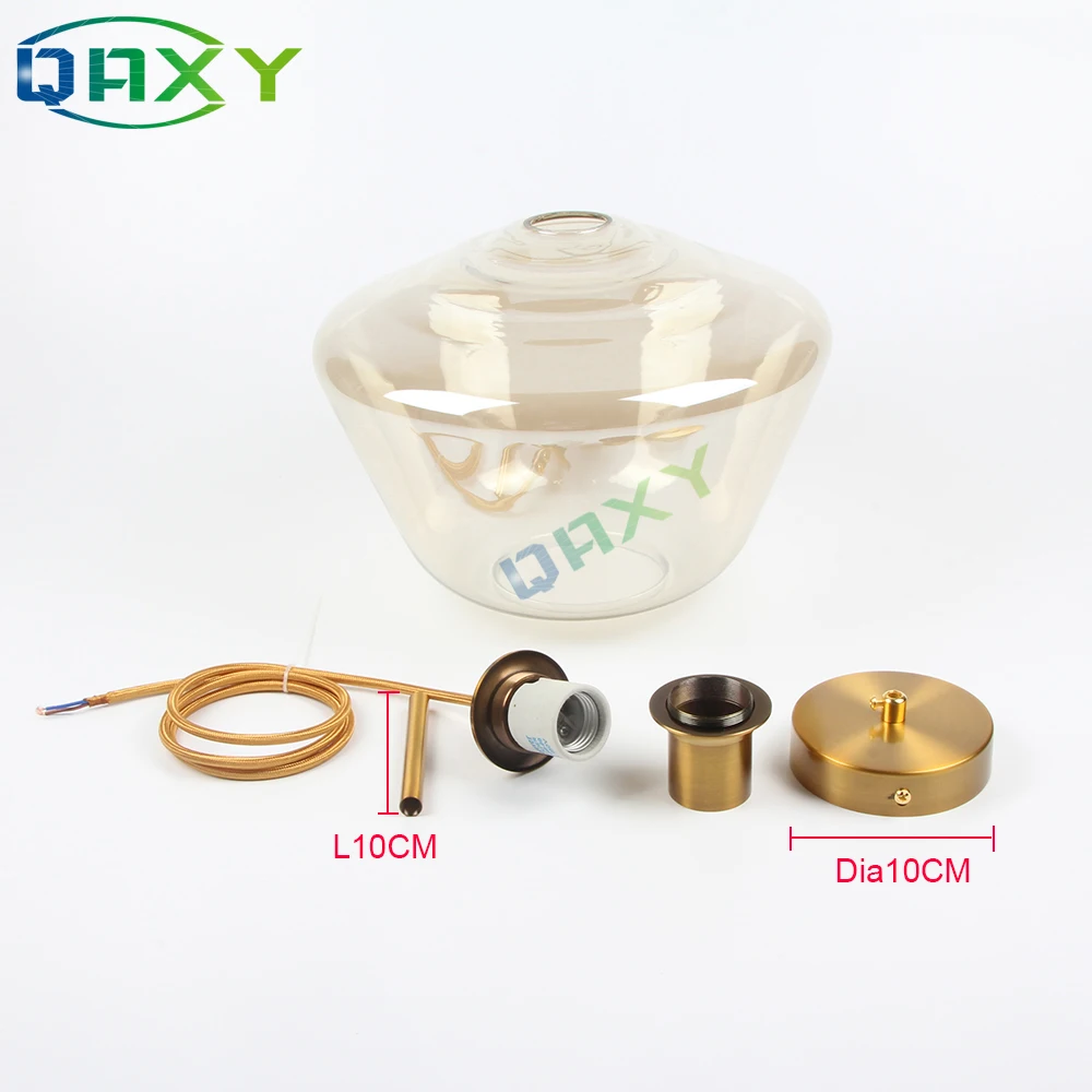 Lámparas colgantes de cristal transparente/ámbar para cocina, lámpara colgante de 3 estilos, Bar, Hotel y tienda, postmodernas, [D1401]