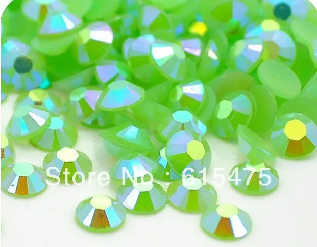 

3mm Jelly Green AB Color SS10 crystal Resin rhinestones flatback,Nail Art Rhinestones,100,000pcs/bag