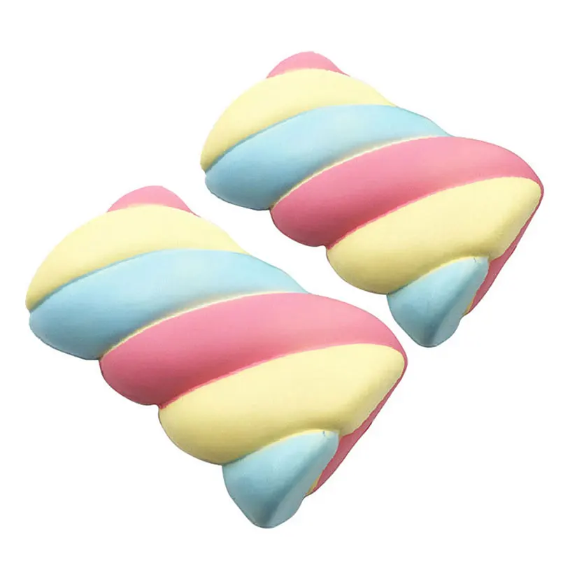 Антистресс Jumbo Squishy Радужный Зефир Сжимаемый супер медленно Восстанавливающий