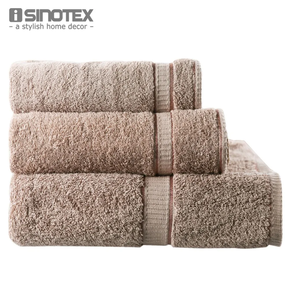 100% хлопка набор полотенец 3 шт мягкое полотенце баня серый цвет гладкокрашеные