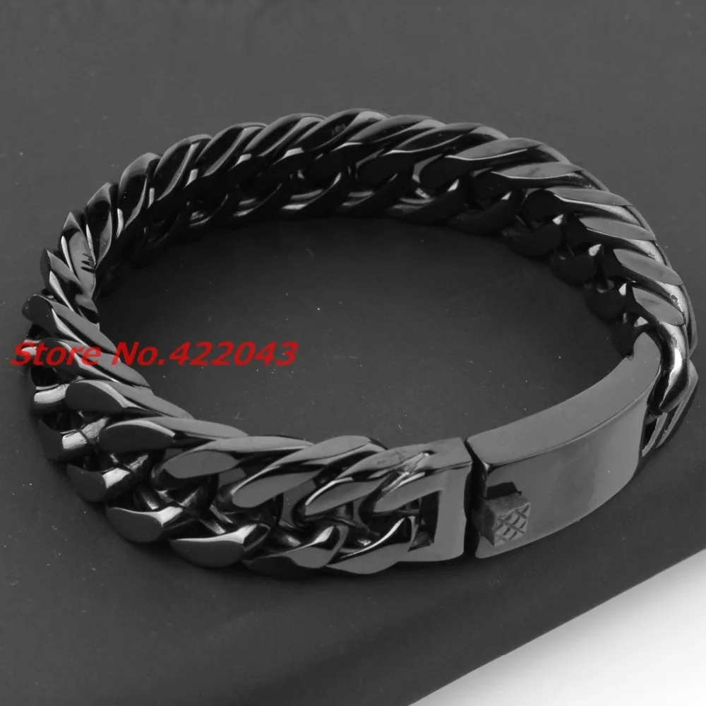 

Новые очаровательные мужские браслеты из нержавеющей стали, 7-11 дюймов на выбор