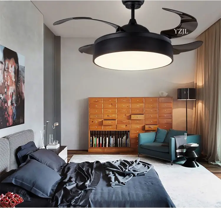 С пультом дистанционного управления вентилятор люстра огни современный