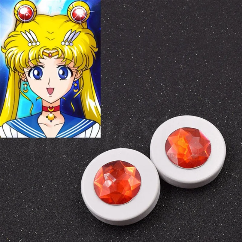 Аниме Сейлор Мун Косплей Аксессуары Tsukino Usagi белые заколки бабочки для волос