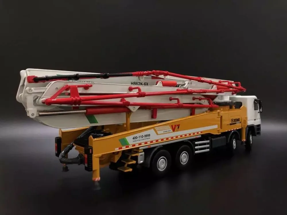 Коллекционная литая Игрушечная модель 1:35 масштаб XCMG HB62K бетонный 62 м насос грузовик Инженерная техника транспортные средства для украшения, подарок