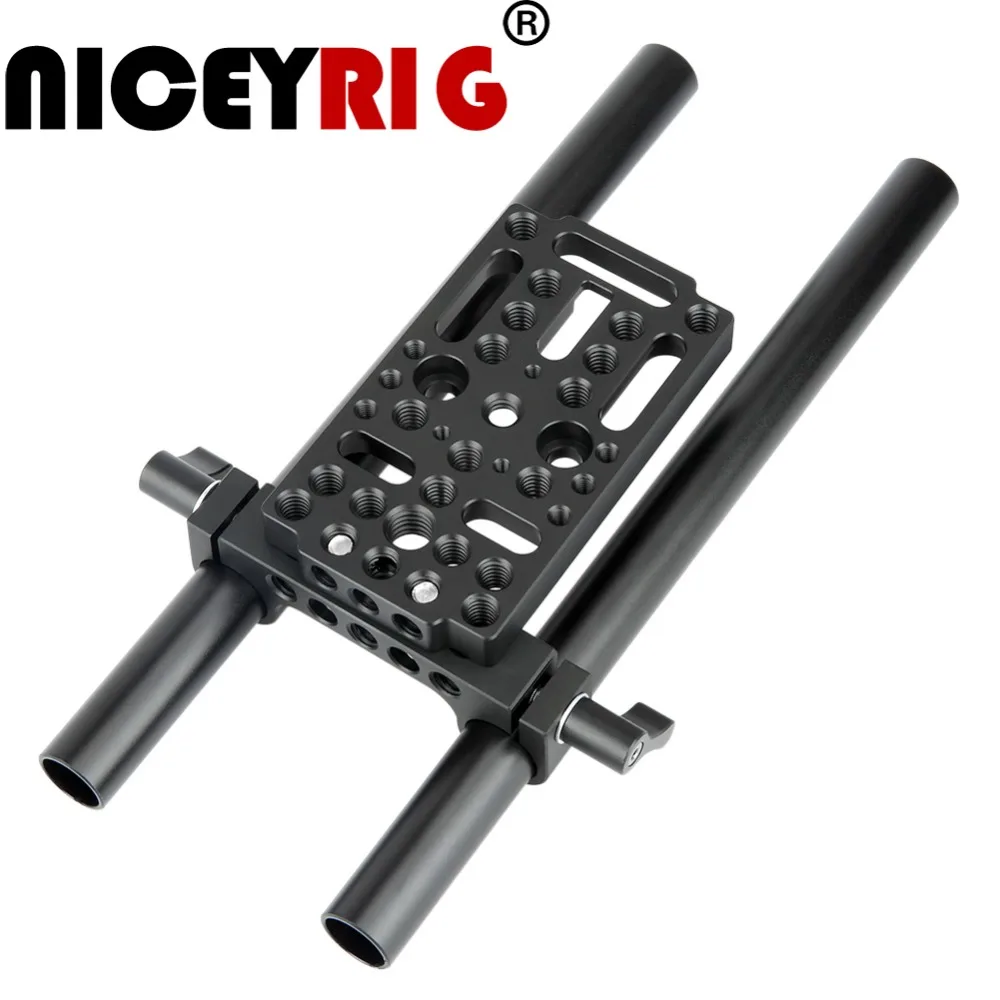 NICEYRIG Монтажная пластина для видеокамеры легкая с зажимом 15 мм Короткие стержни