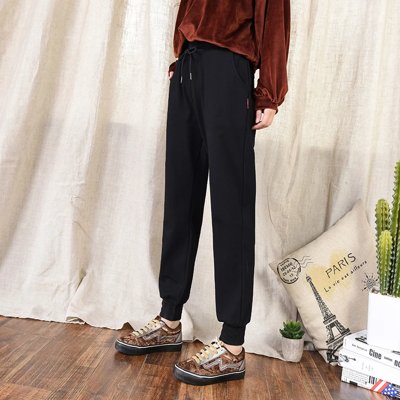Хип-Хоп Уличная Брюки для девочек Треники Для женщин Slim Fit Дамские шаровары