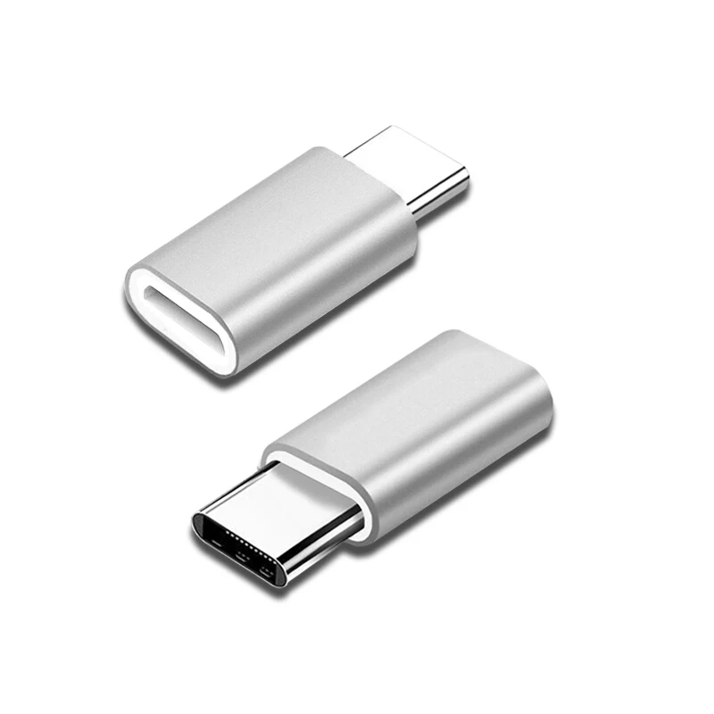 Для Lightning Pin to type C USB конвертер из алюминиевого сплава для зарядки коннектор