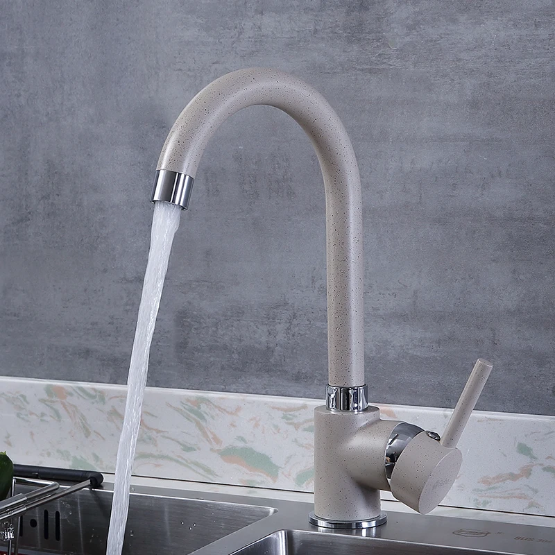 

Gisha Brass Kitchen Faucets Hot And Cold and Water Faucets Basin Sink Tap Mixer Black White Beige faucet handle Kitchen Faucet