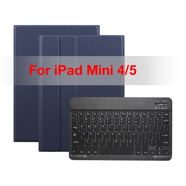 Беспроводной Bluetooth клавиатура чехол для IPad Mini 1 2 3 4 5 Магнитный съемный чехол для планшета - Цвет: IPADMINI DYBT4 DBU