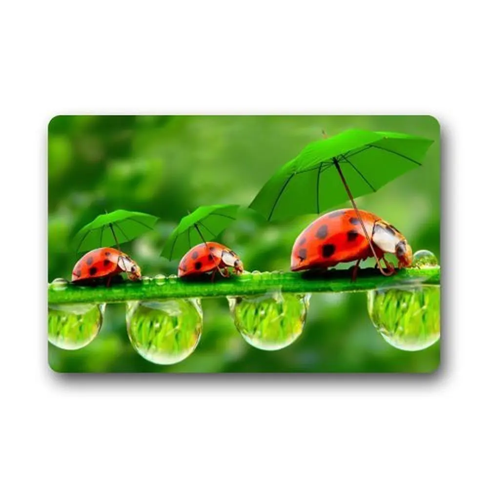 CHARMHOME лучший Забавный дверной коврик с зонтиком божьей коровкой моющийся входной