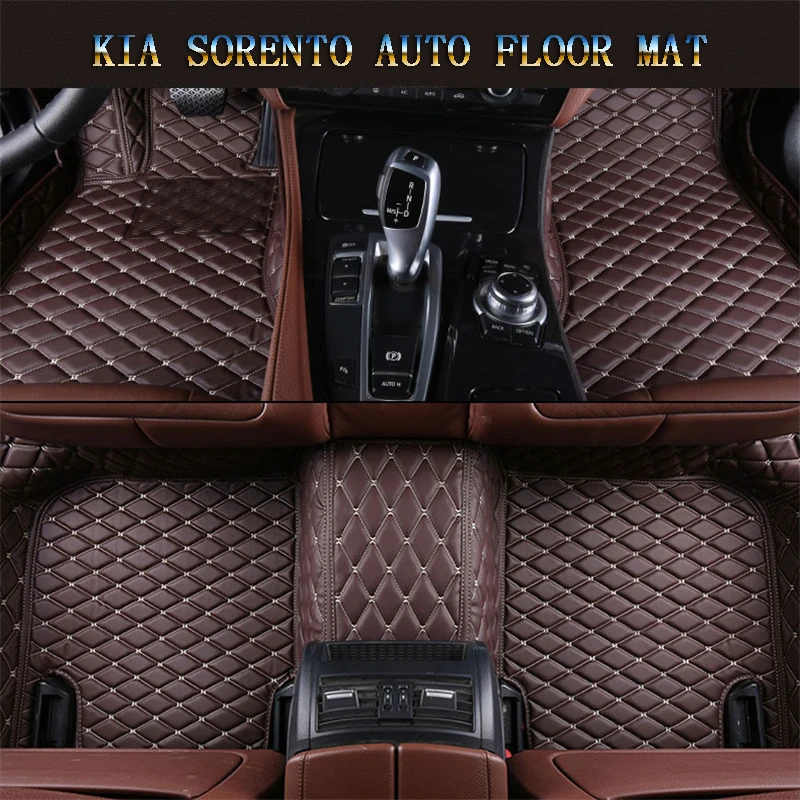 Автомобильные коврики для Kia Sorento 2009-2014 ног шаг вышивка кожаные Коврики салона