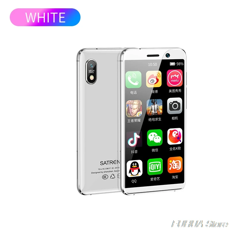 White Маленький 4G Мини-смартфон S11 Android 7,1 мобильный телефон MTK6739 WiFi Две sim-карты 3,2 дюймов мобильный телефон gps Bluetooth - Цвет: White