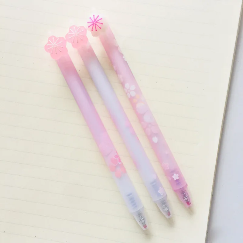 40 шт./лот Sakura Eraserable гелевая ручка Kawaii силикагель Пластик милые ручки для детей девочек Подарки письменные принадлежности канцелярские принадлежности
