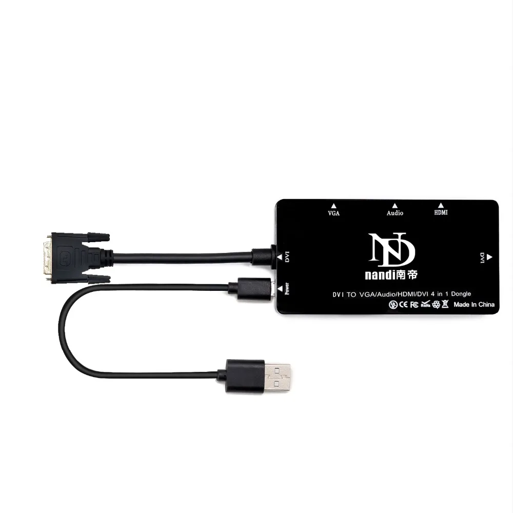 Кабель-адаптер DVI 24 + 1 к HDMI 4K VGA 1080P 3 5 мм с разъемом Micro USB в для компьютеров