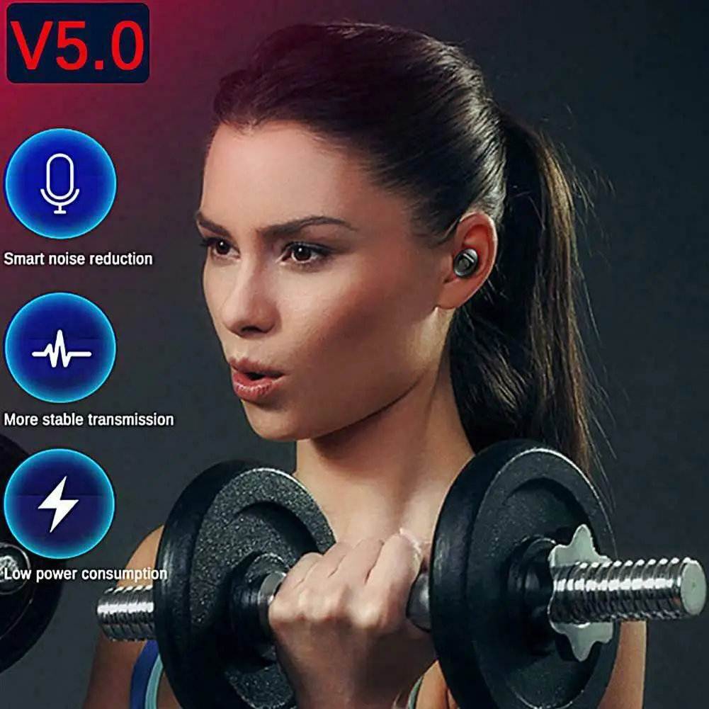 

XG12 Bluetooth 5.0 Wireless Earphones TWS Wireless Bluetooth Waterproof Sports Earphones Game Headset For Iphone