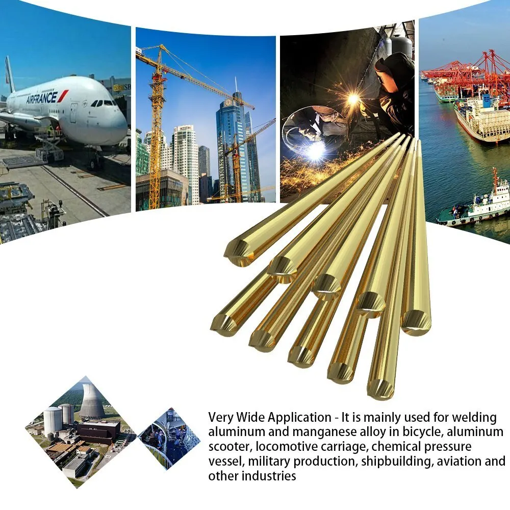 Латунный сварочный электрод 10/20/50 шт. 1 6 мм * 250 стержни для припоя не требуется Φ |