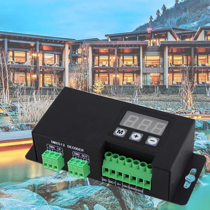 DMX512 3CH декодер постоянного тока 12 в 24 48 входной сигнал DMX512/1990 светодиодный