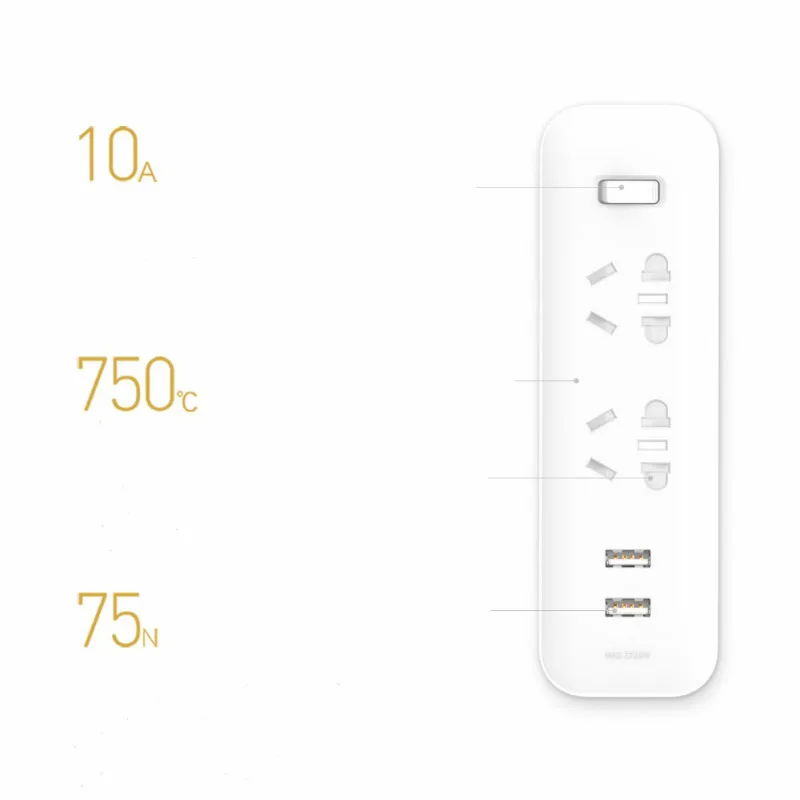 Xiaomi Mijia преобразователь питания портативный штекер 2 USB адаптер для путешествий Электрический настенный AC 5 в 2.1A 2 розетки Быстрая зарядка