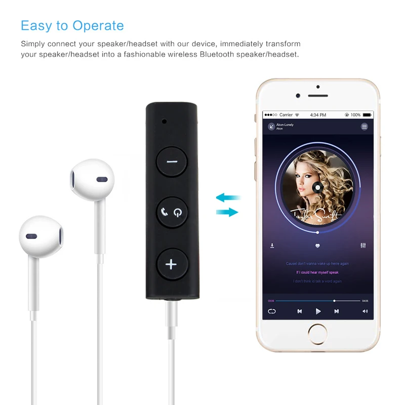 Беспроводной Bluetooth AUX аудио приемник адаптер 4.1 Handsfree Car Kit 3.5 мм aux bluetooth hands free